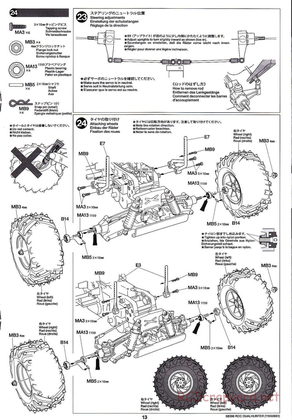 Tamiya - Dualhunter - WR-01 Chassis - Manual - Page 13