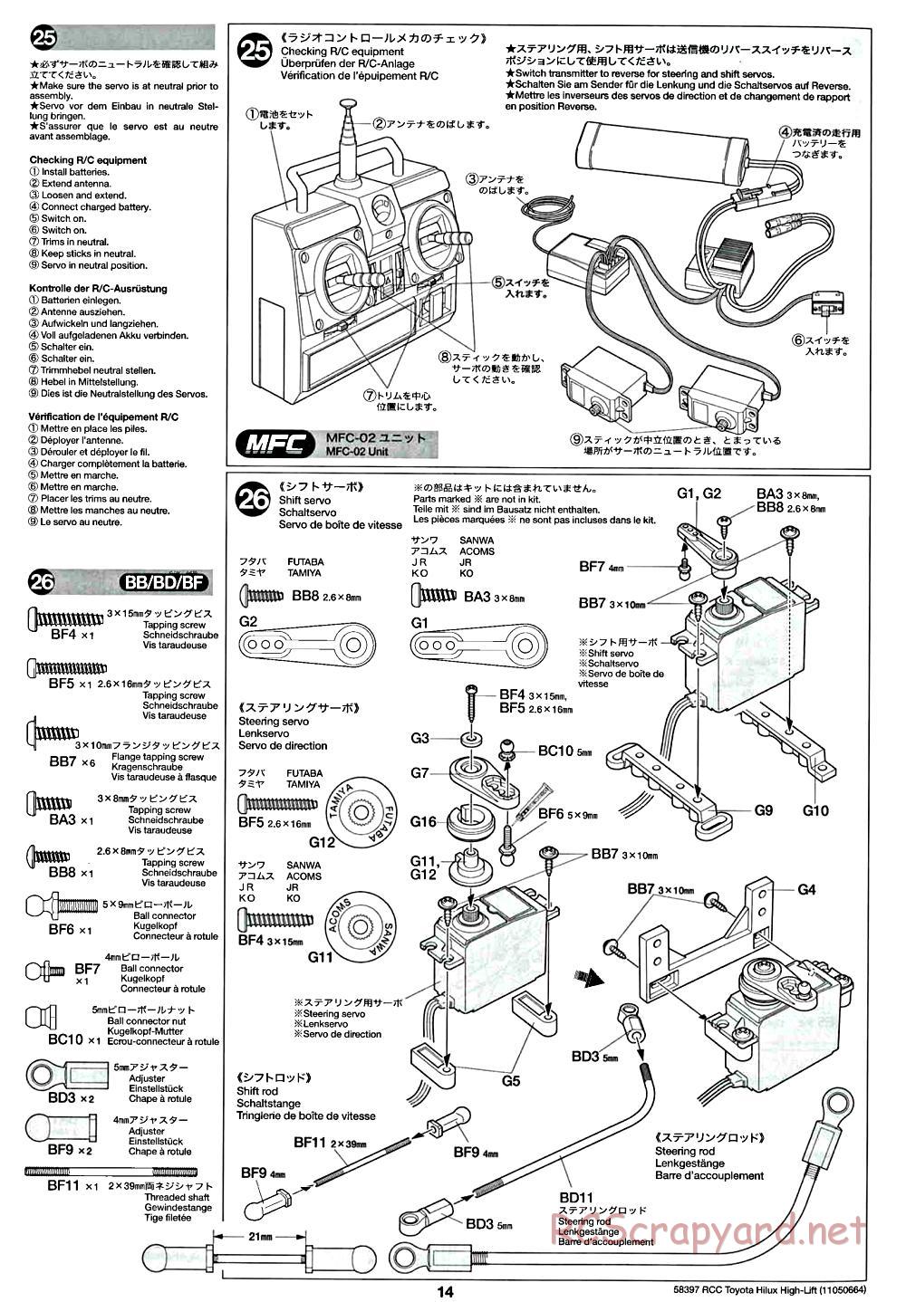 Tamiya - Toyota Hilux High-Lift Chassis - Manual - Page 14