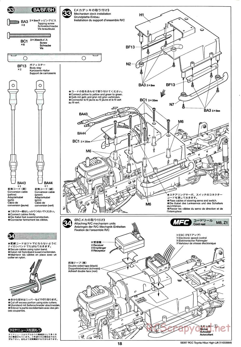 Tamiya - Toyota Hilux High-Lift Chassis - Manual - Page 18