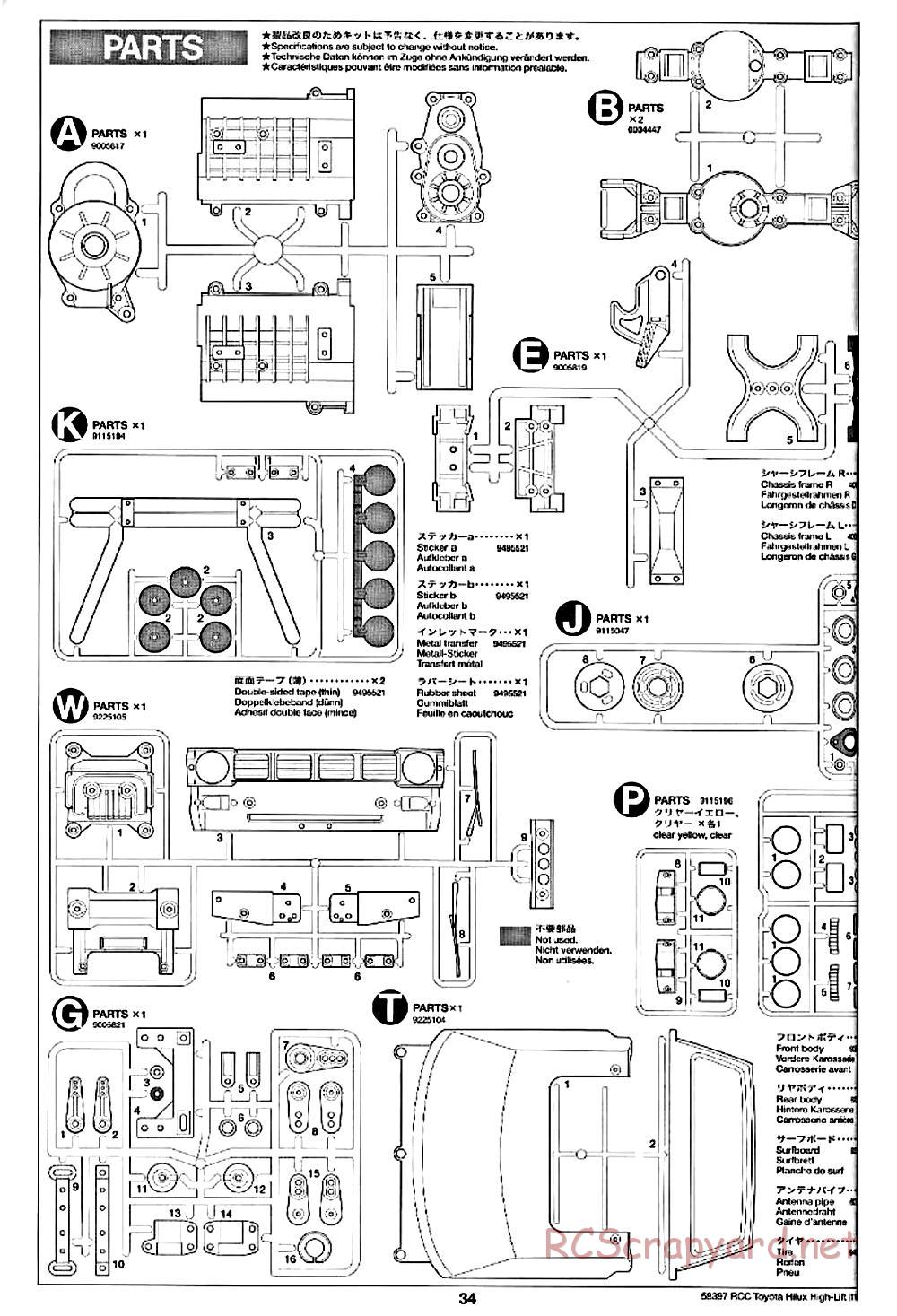 Tamiya - Toyota Hilux High-Lift Chassis - Manual - Page 29