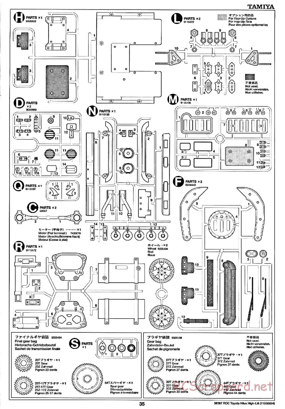 Tamiya - Toyota Hilux High-Lift Chassis - Manual - Page 30