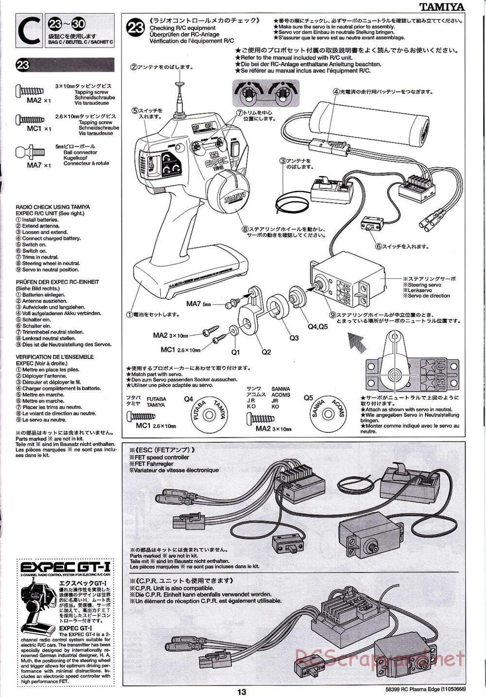 Tamiya - Plasma Edge Chassis - Manual - Page 13