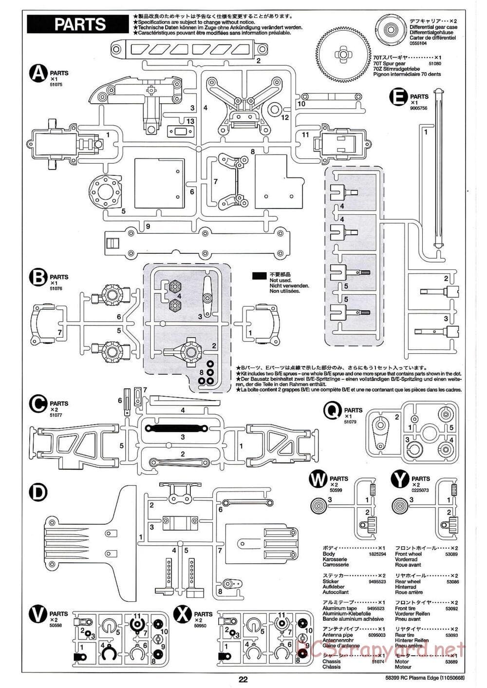Tamiya - Plasma Edge Chassis - Manual - Page 22