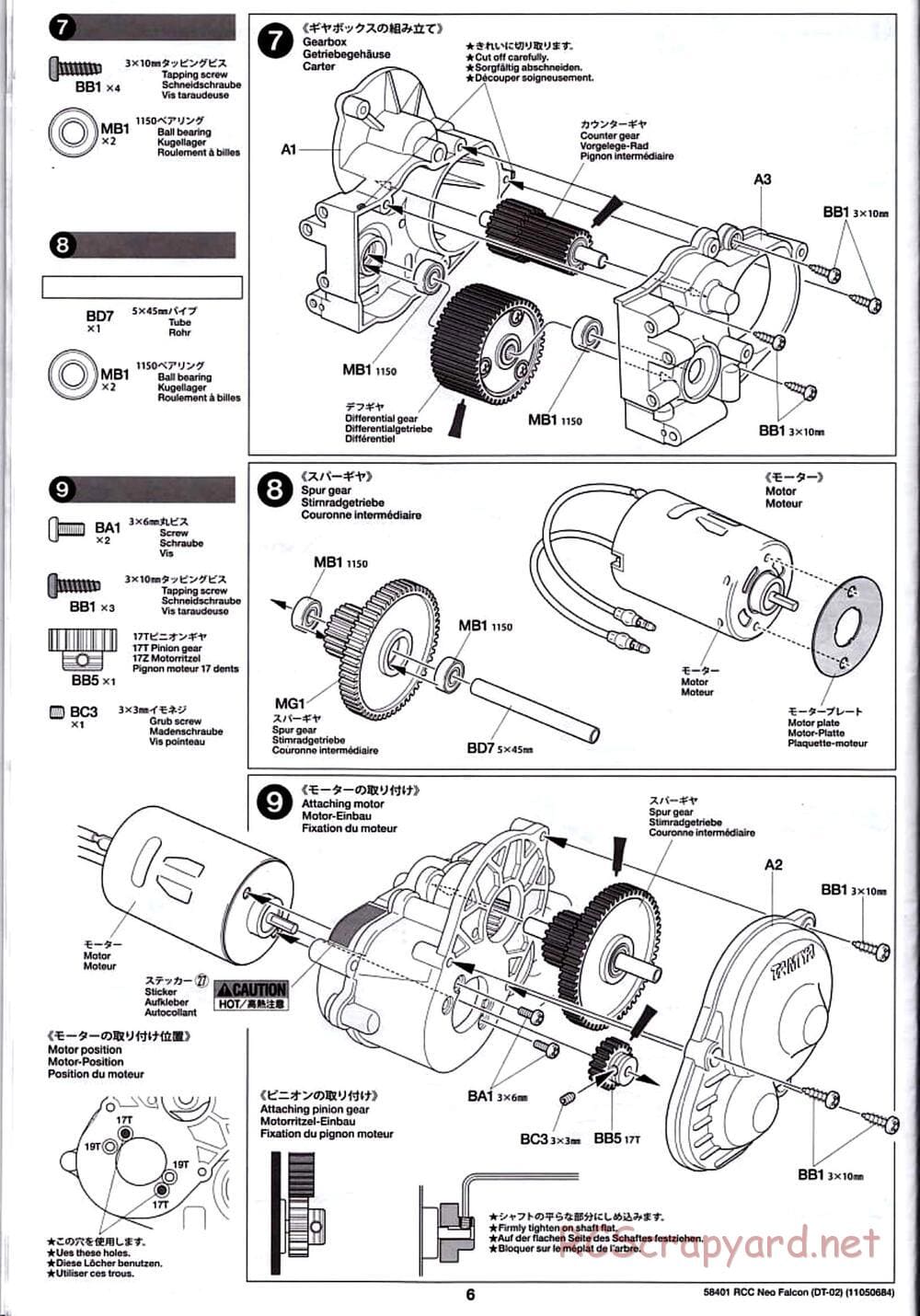 Tamiya - Neo Falcon Chassis - Manual - Page 6