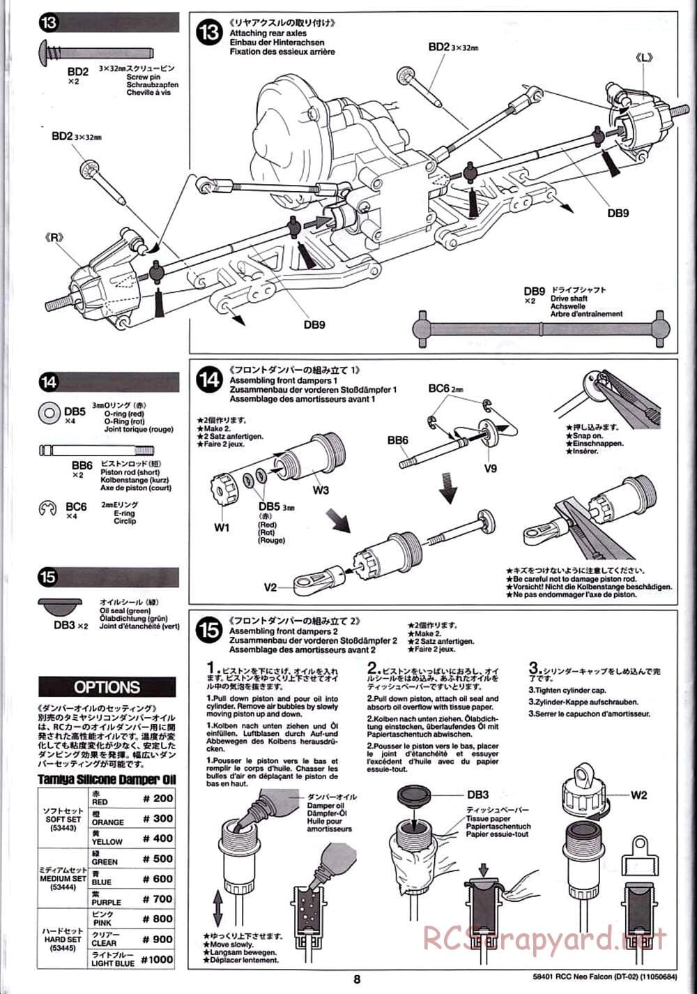 Tamiya - Neo Falcon Chassis - Manual - Page 8