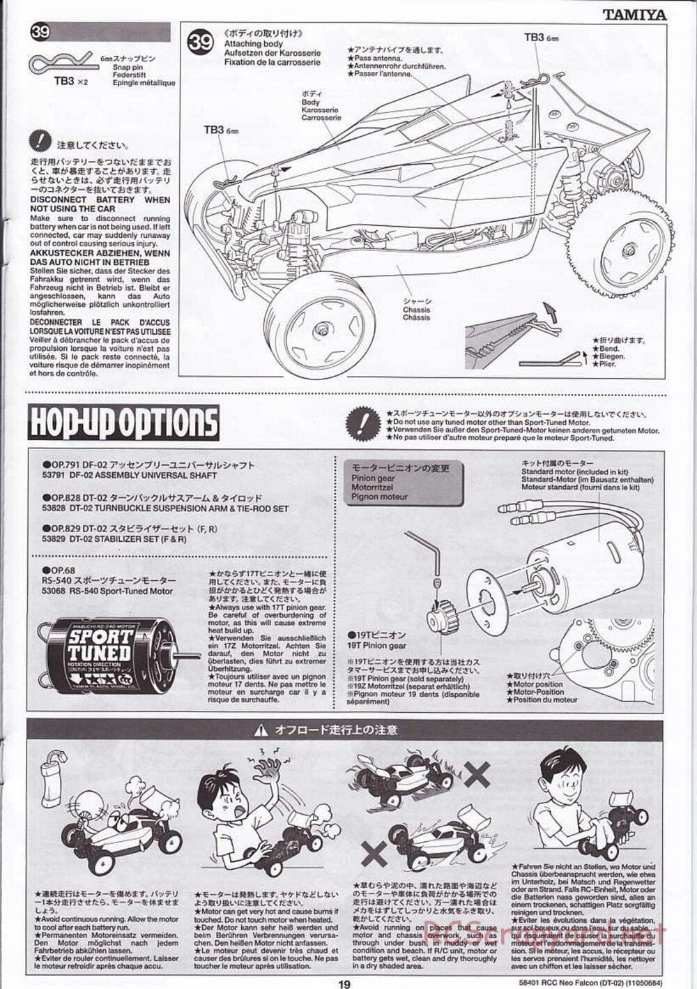 Tamiya - Neo Falcon Chassis - Manual - Page 19