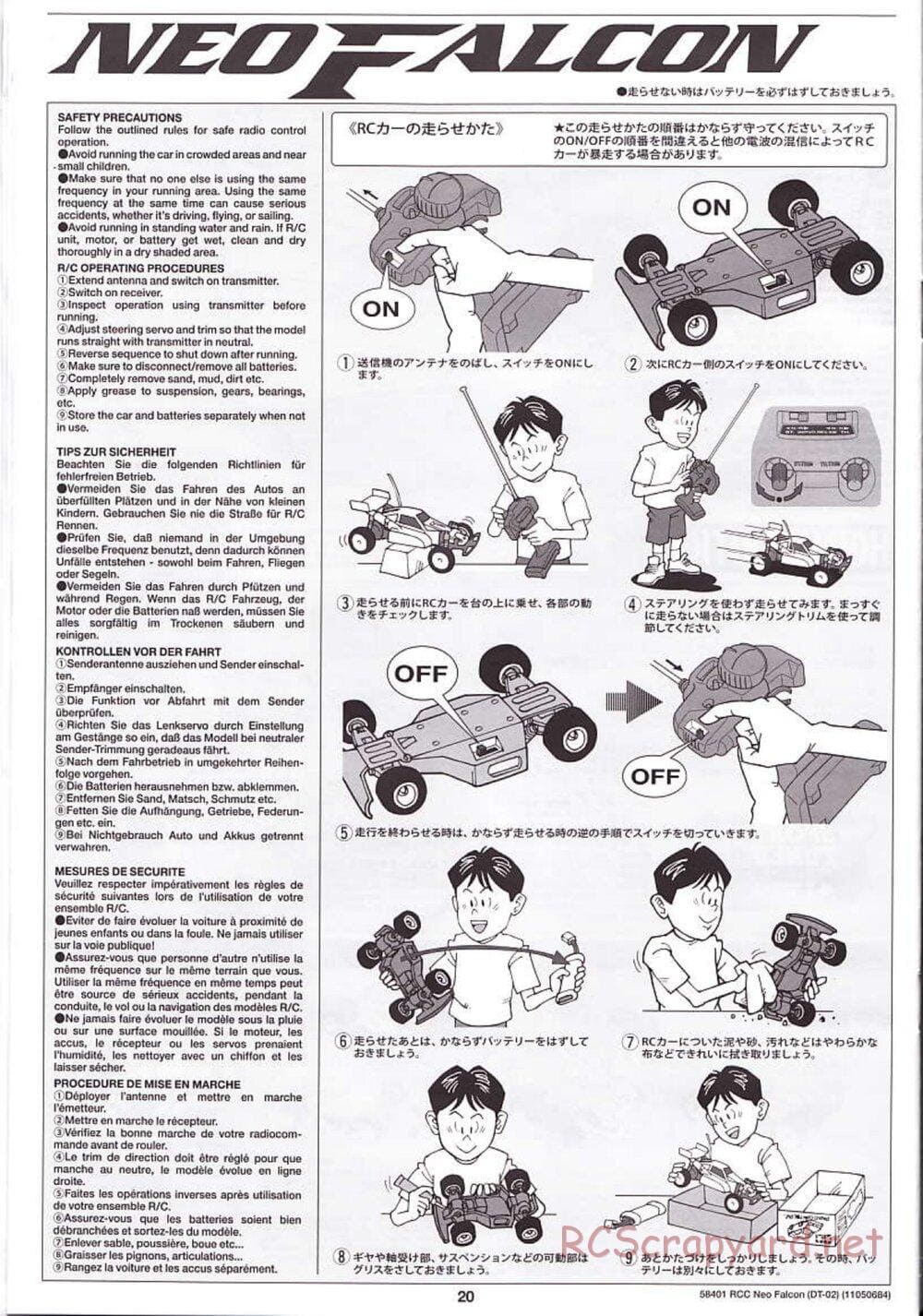 Tamiya - Neo Falcon Chassis - Manual - Page 20