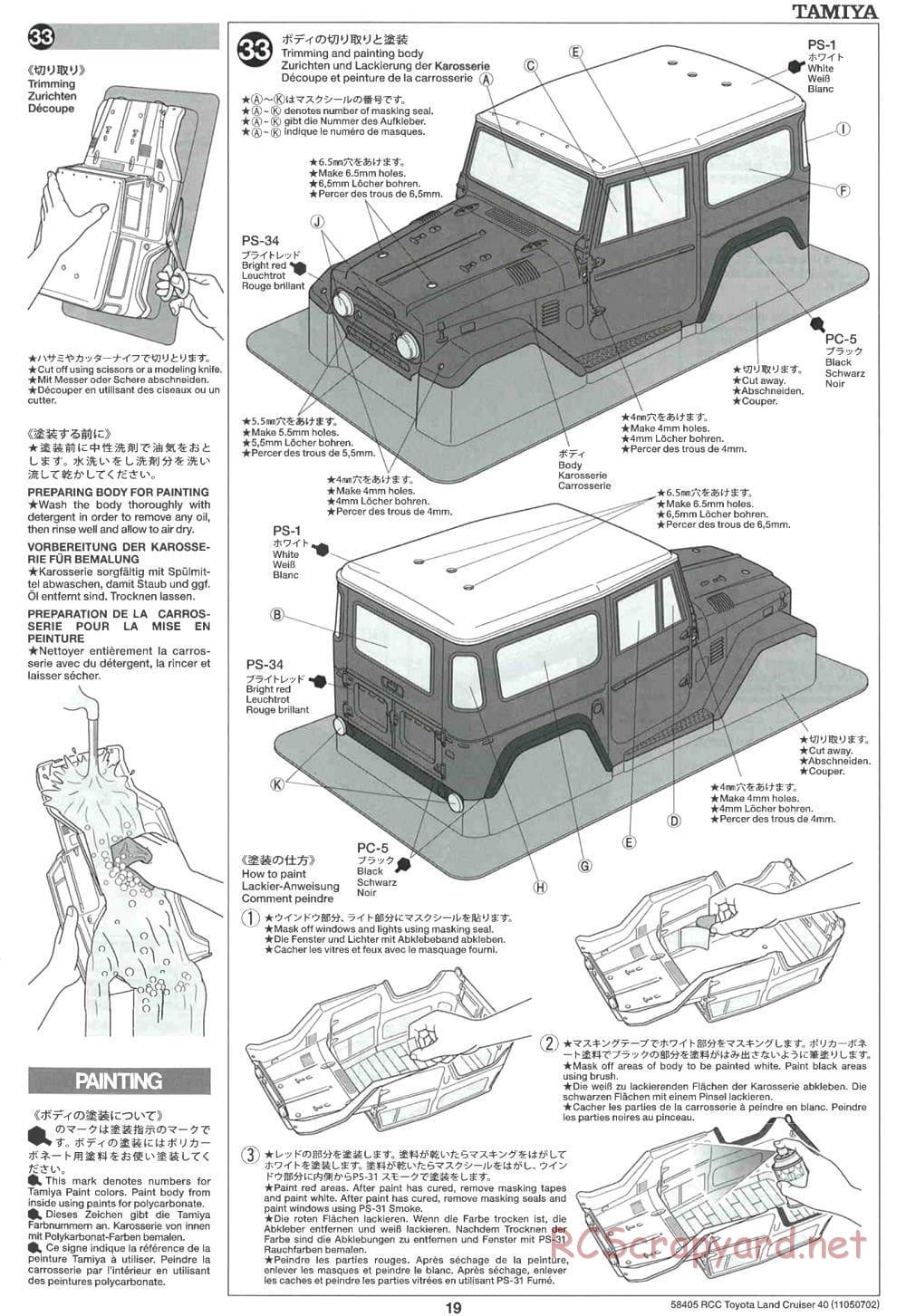 Tamiya - Toyota Land Cruiser 40 - CR-01 Chassis - Manual - Page 19