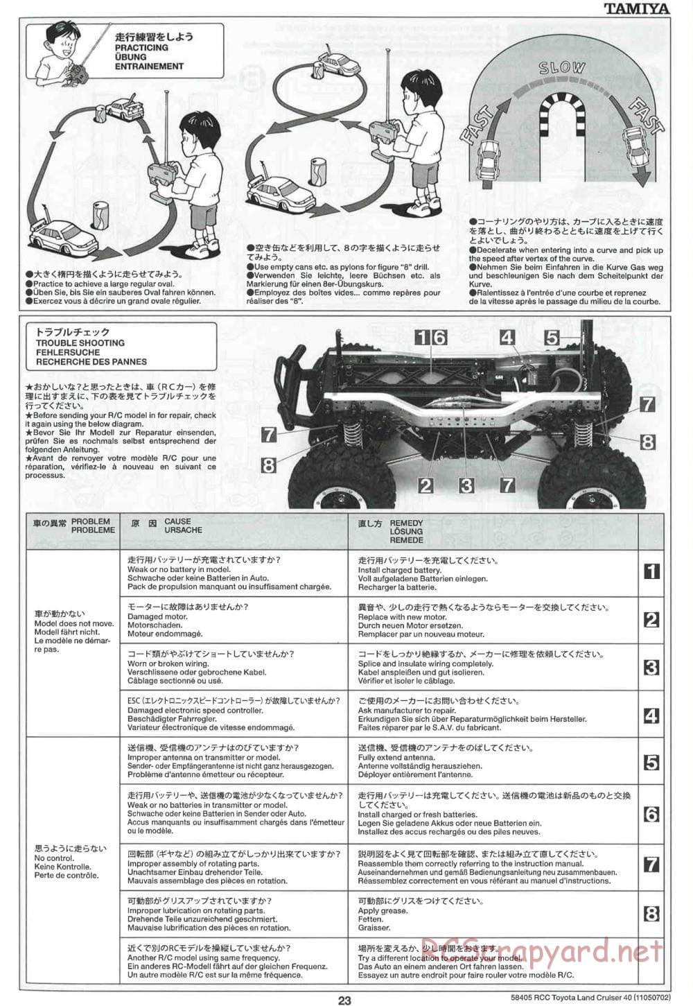 Tamiya - Toyota Land Cruiser 40 - CR-01 Chassis - Manual - Page 23