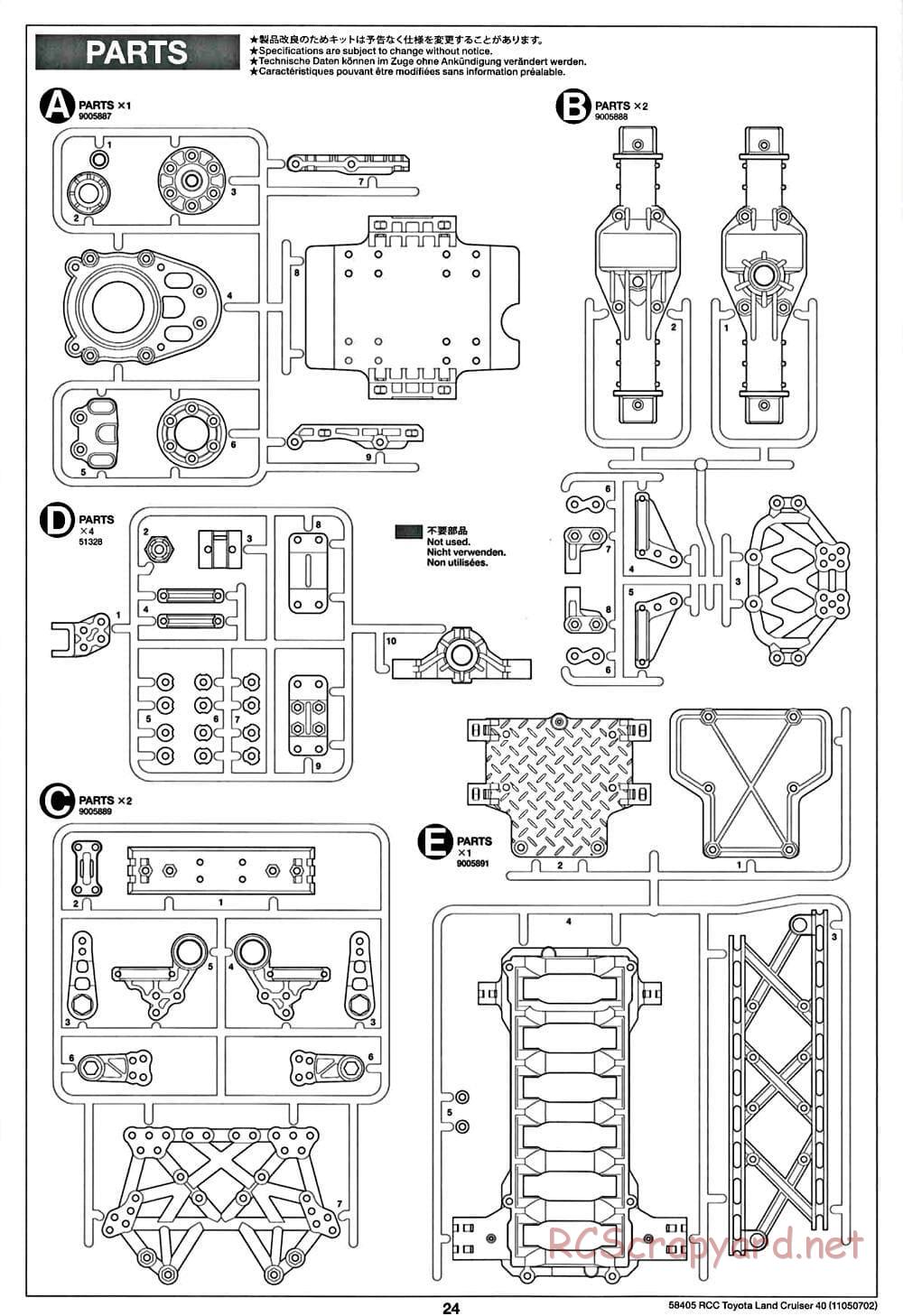 Tamiya - Toyota Land Cruiser 40 - CR-01 Chassis - Manual - Page 24