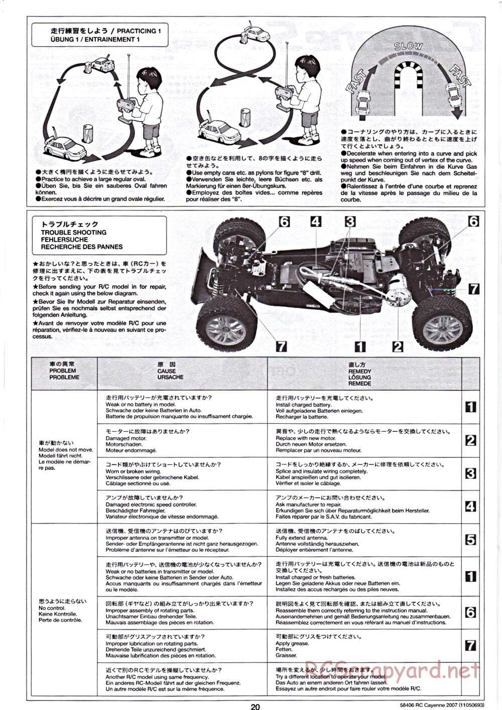 Tamiya - Cayenne S Transsyberia 2007 Chassis - Manual - Page 20