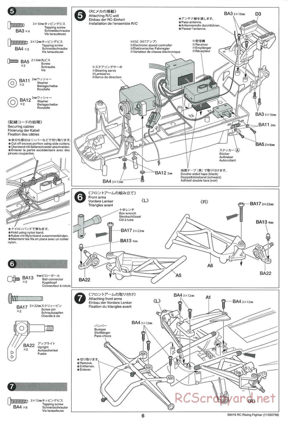 Tamiya - Rising Fighter Chassis - Manual - Page 6