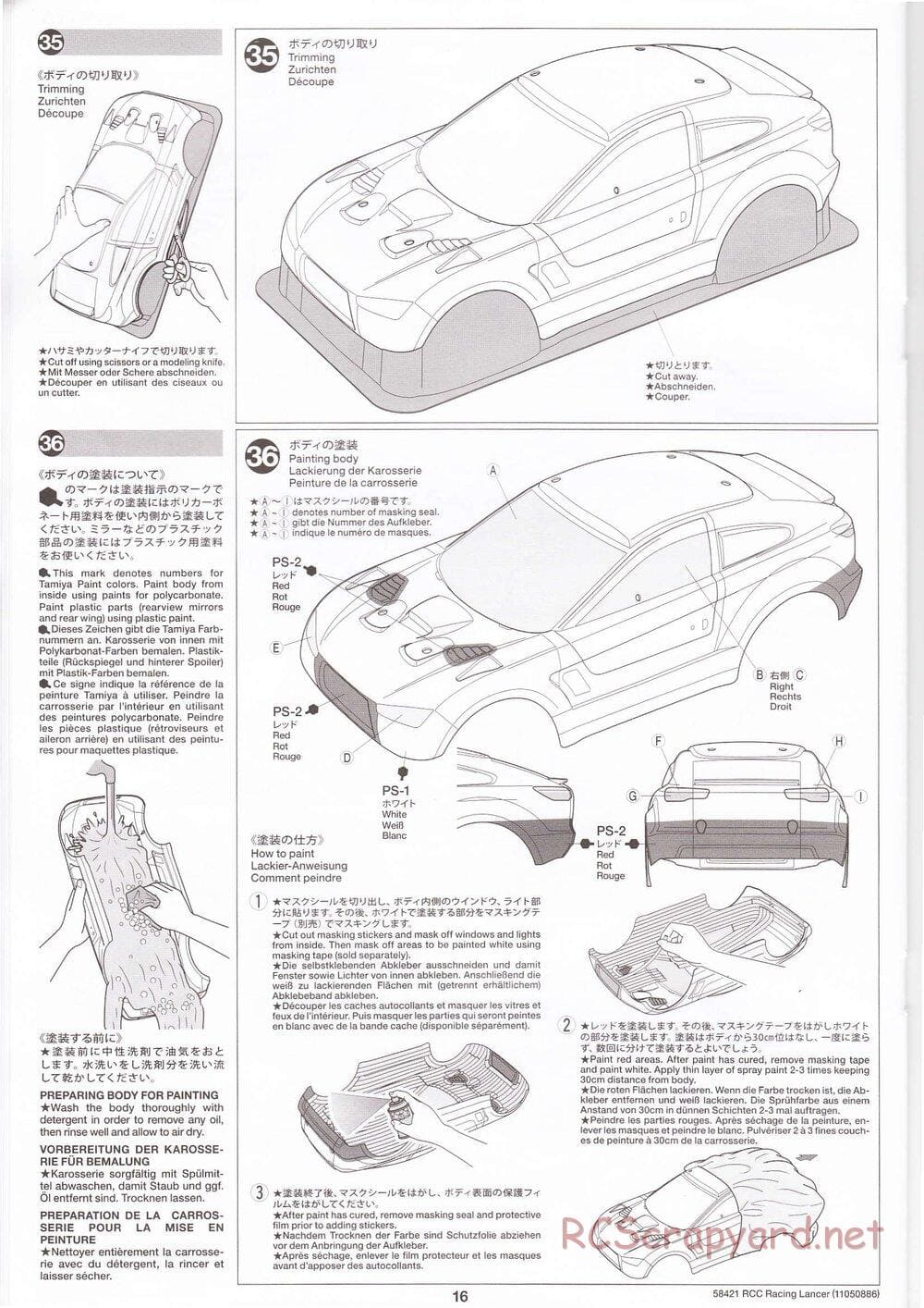 Tamiya - Mitsubishi Racing Lancer - DF-01 Chassis - Manual - Page 16