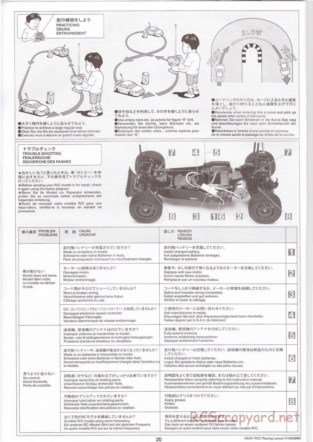 Tamiya - Mitsubishi Racing Lancer - DF-01 Chassis - Manual - Page 20