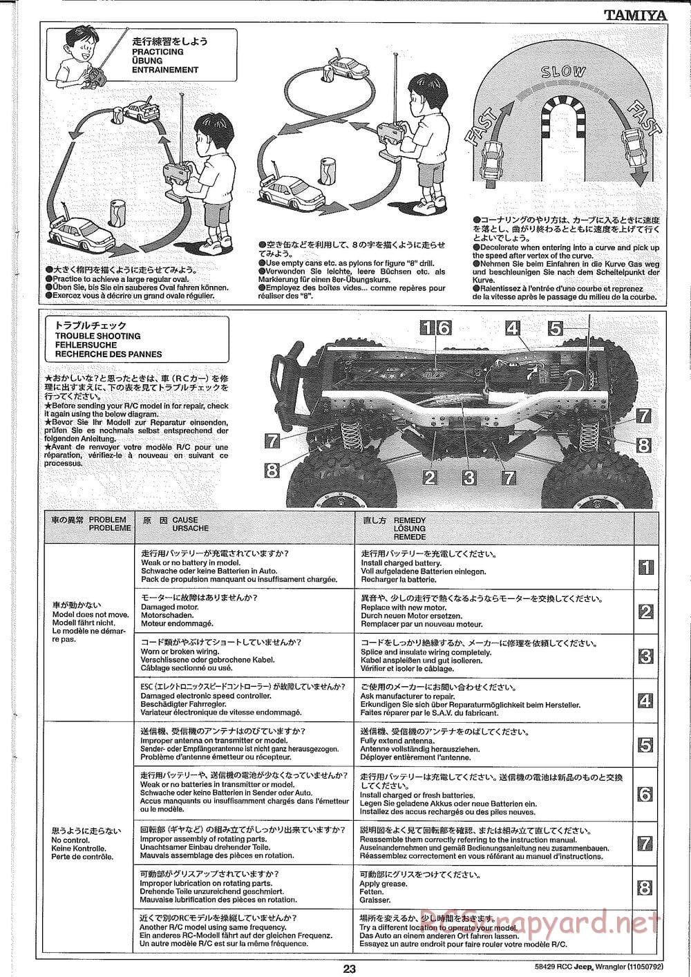 Tamiya - Jeep Wrangler - CR-01 Chassis - Manual - Page 23