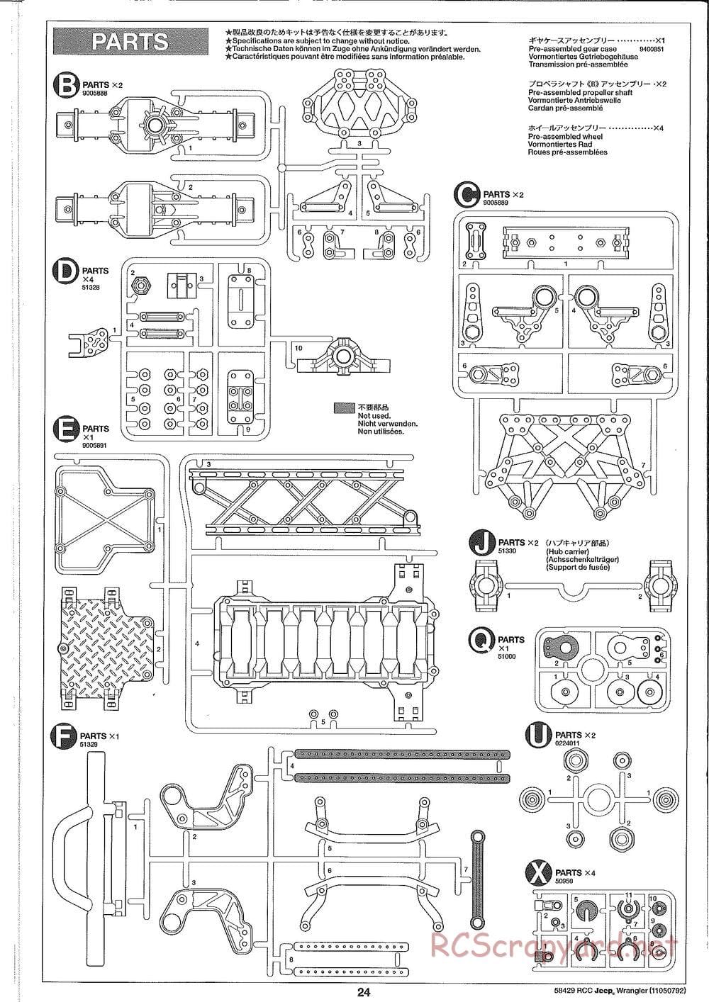 Tamiya - Jeep Wrangler - CR-01 Chassis - Manual - Page 24