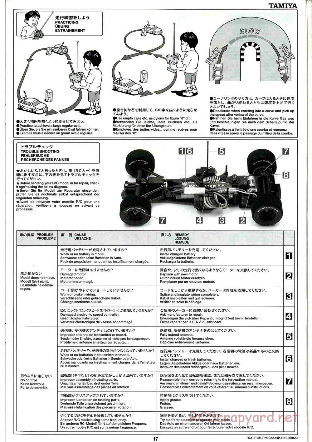 Tamiya - F104 Pro Chassis - Manual - Page 17