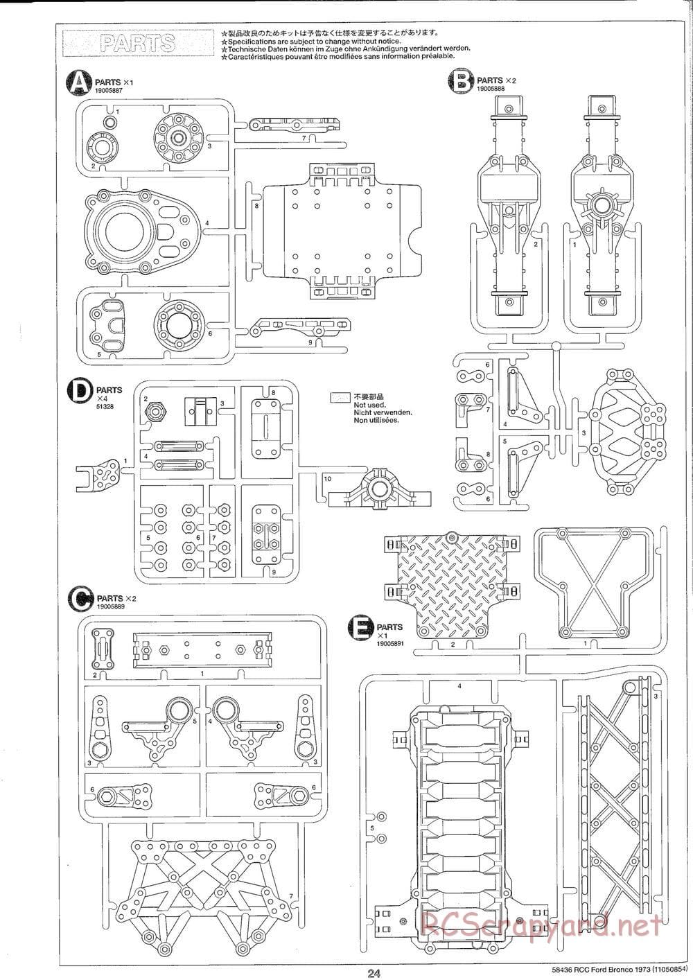 Tamiya - Ford Bronco 1973 - CR-01 Chassis - Manual - Page 24