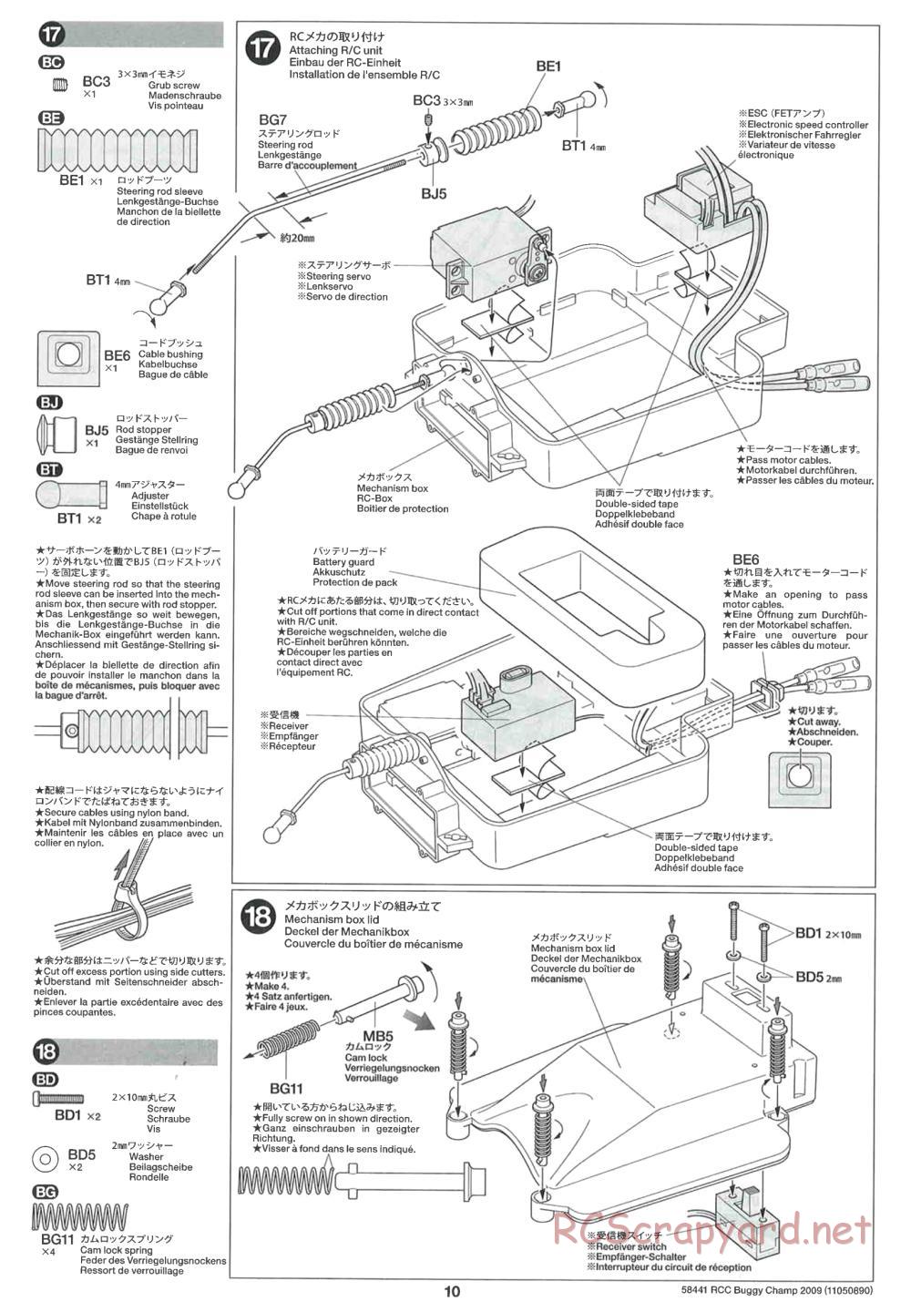 Tamiya - Buggy Champ Chassis - Manual - Page 10