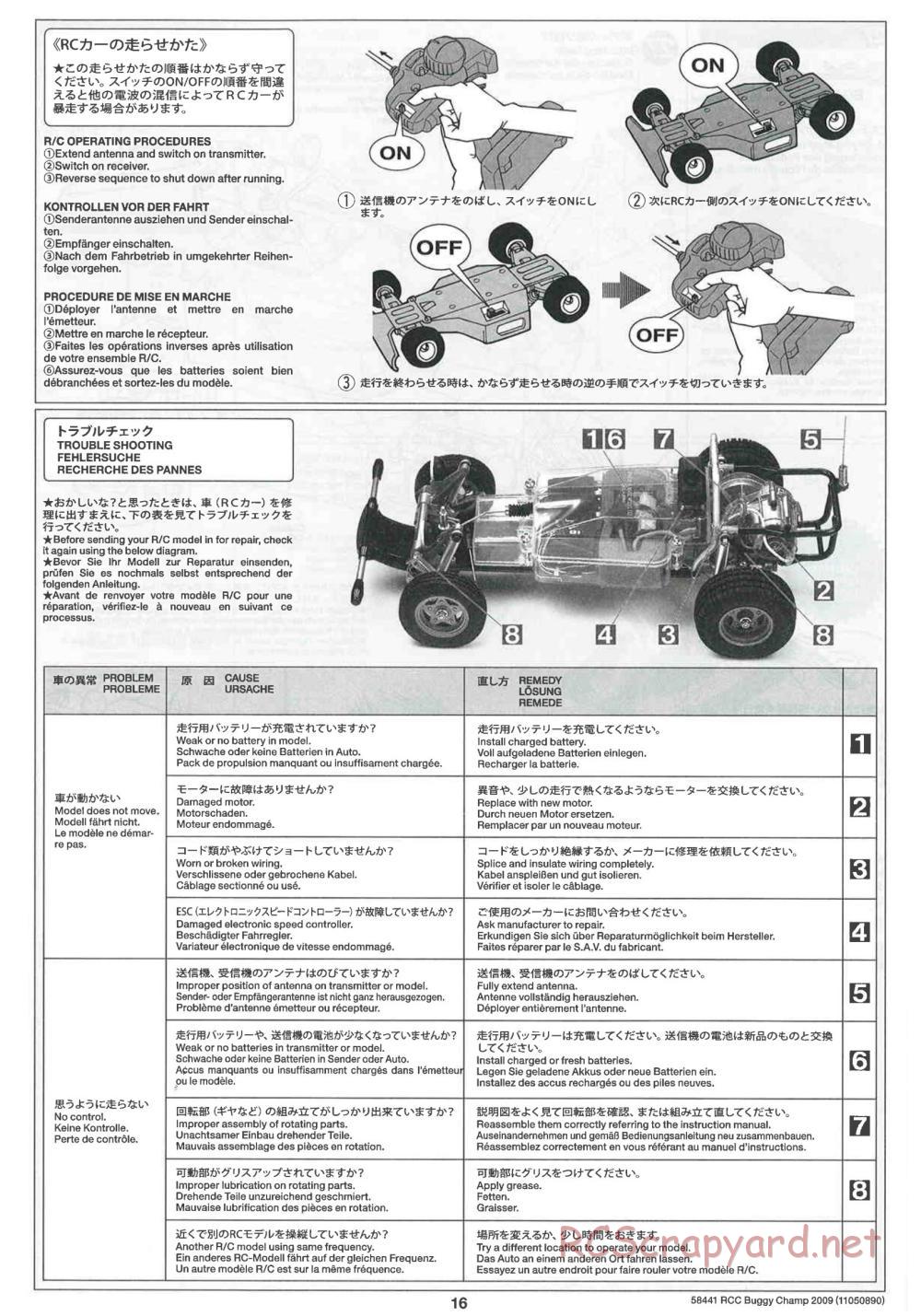 Tamiya - Buggy Champ Chassis - Manual - Page 16