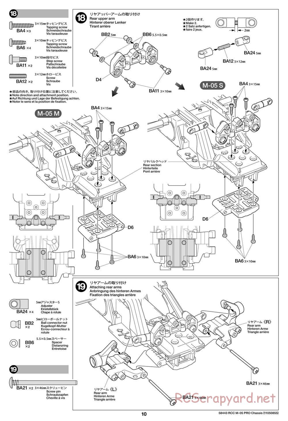 Tamiya - M05-Pro Chassis - Manual - Page 10