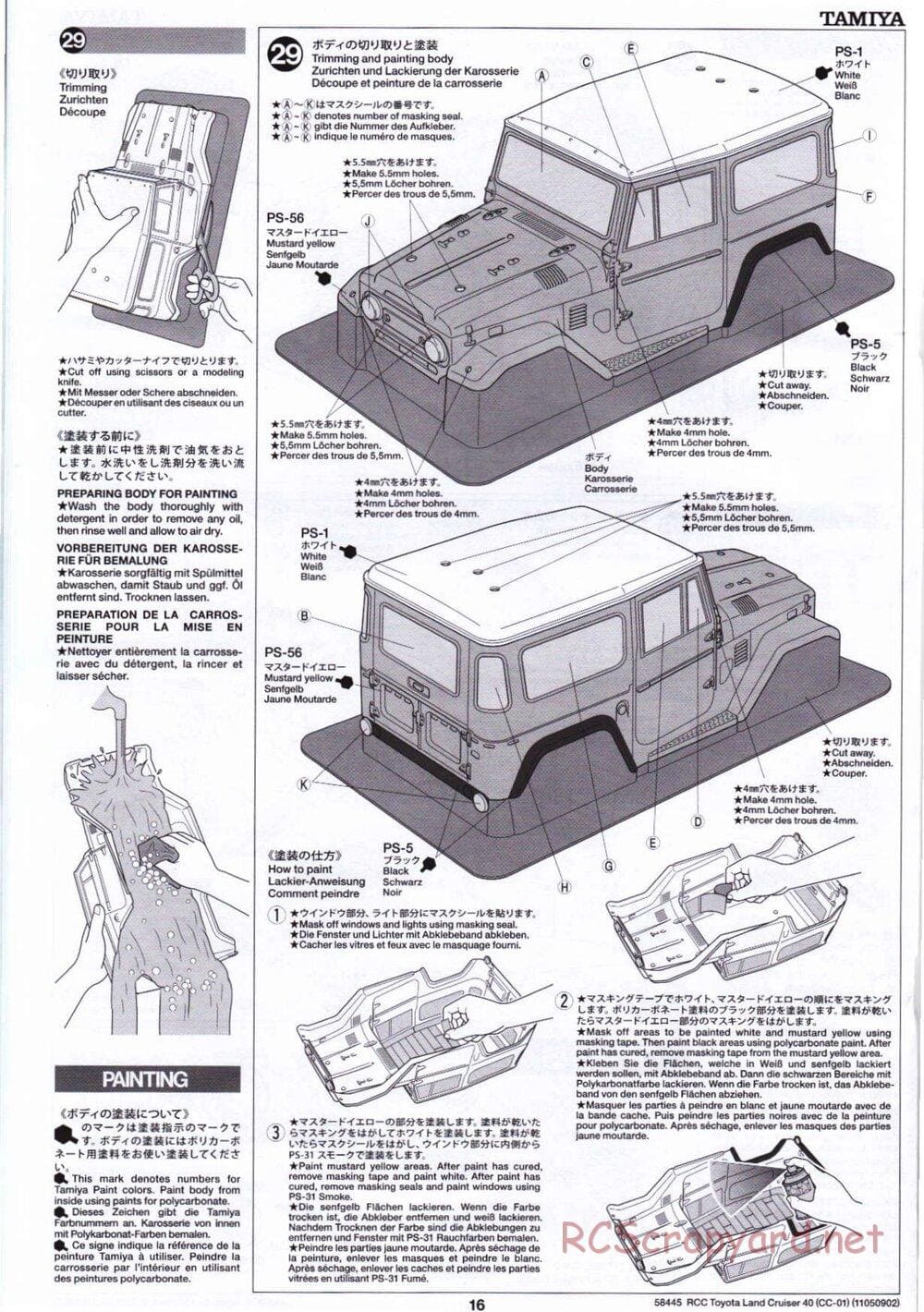 Tamiya - Toyota Land Cruiser 40 - CC-01 Chassis - Manual - Page 16