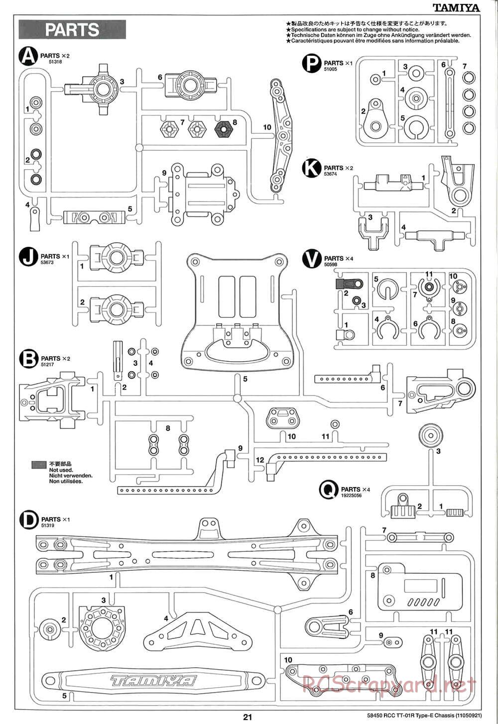 Tamiya - TT-01R Type-E Chassis - Manual - Page 21