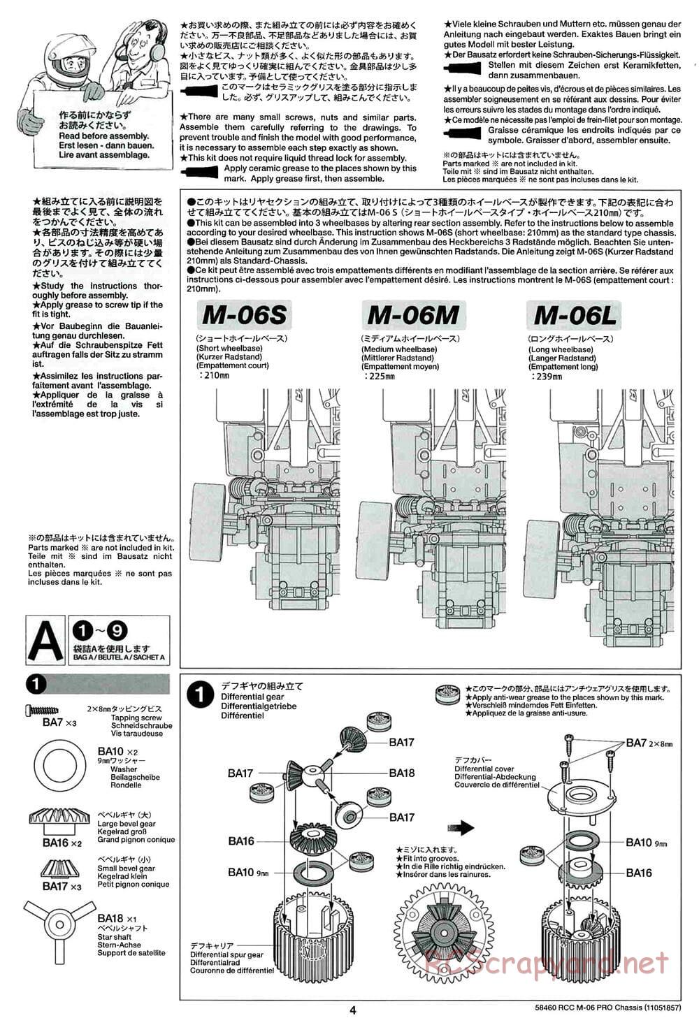 Tamiya - M-06 Pro Chassis - Manual - Page 4