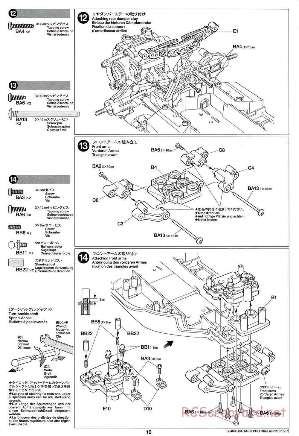Tamiya - M-06 Pro Chassis - Manual - Page 10
