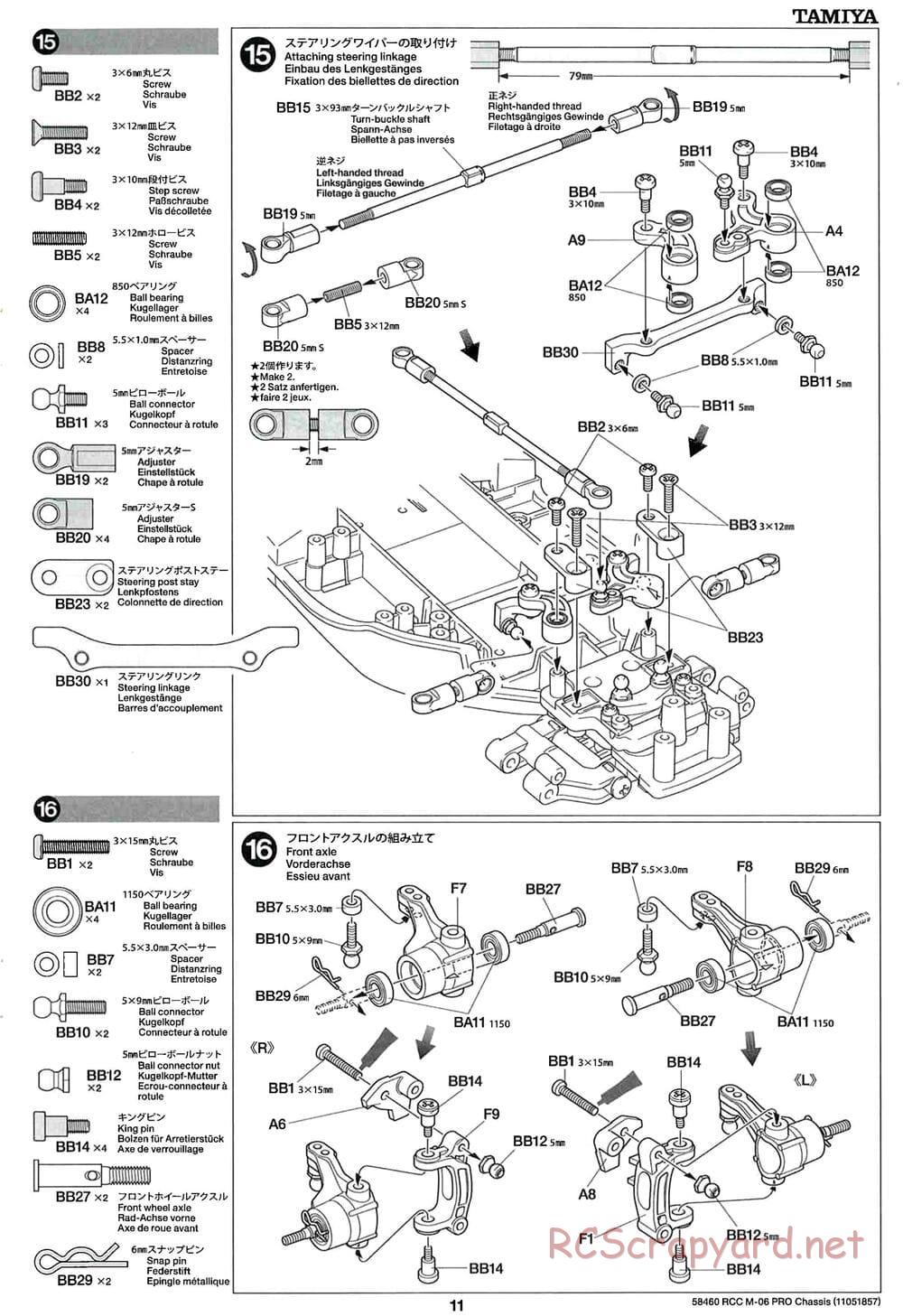 Tamiya - M-06 Pro Chassis - Manual - Page 11