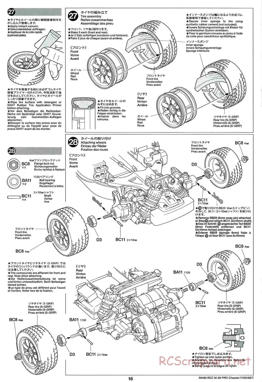 Tamiya - M-06 Pro Chassis - Manual - Page 16