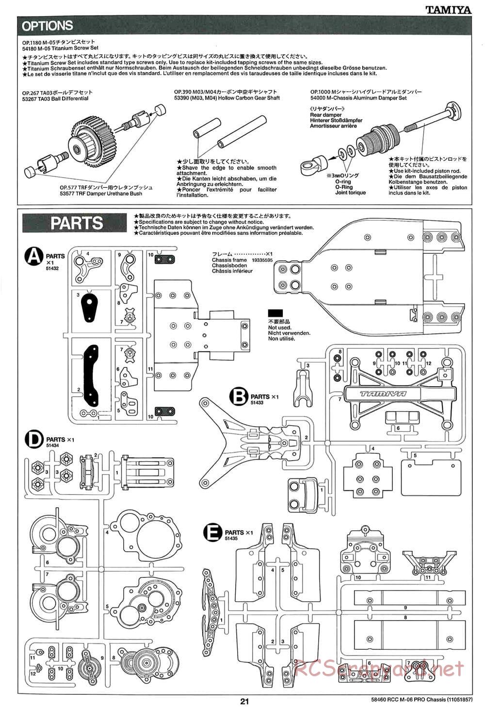 Tamiya - M-06 Pro Chassis - Manual - Page 21