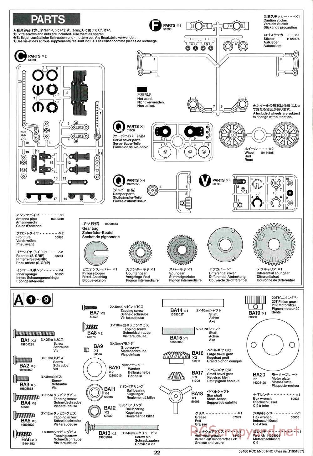 Tamiya - M-06 Pro Chassis - Manual - Page 22