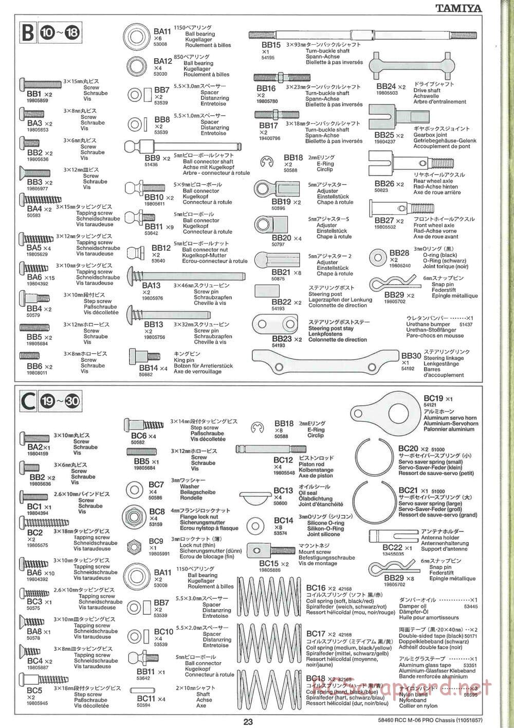 Tamiya - M-06 Pro Chassis - Manual - Page 23