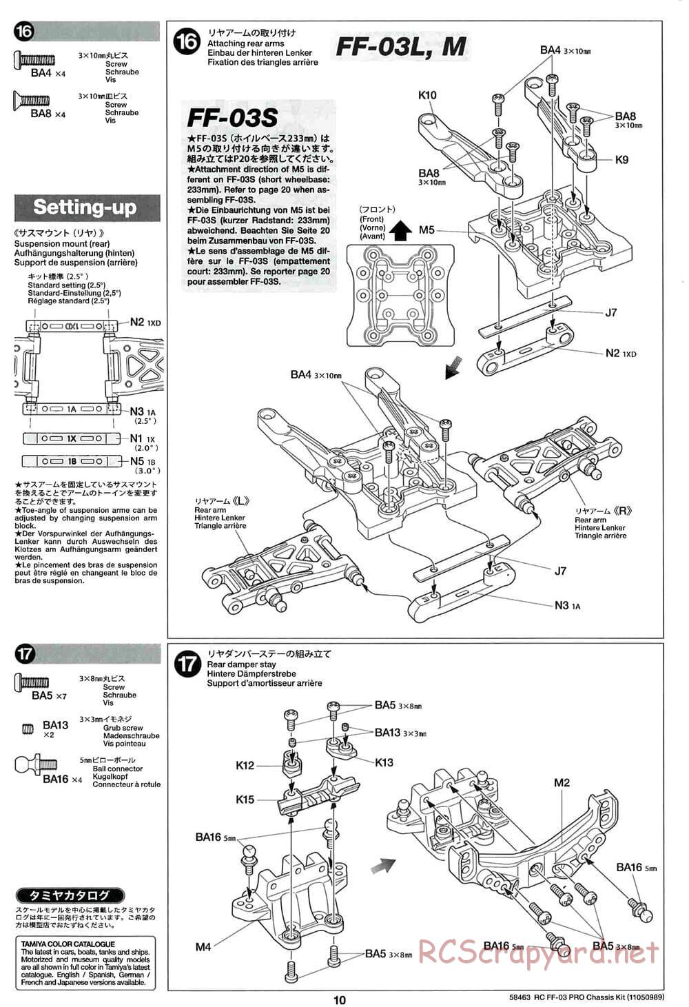 Tamiya - FF-03 Pro Chassis - Manual - Page 10