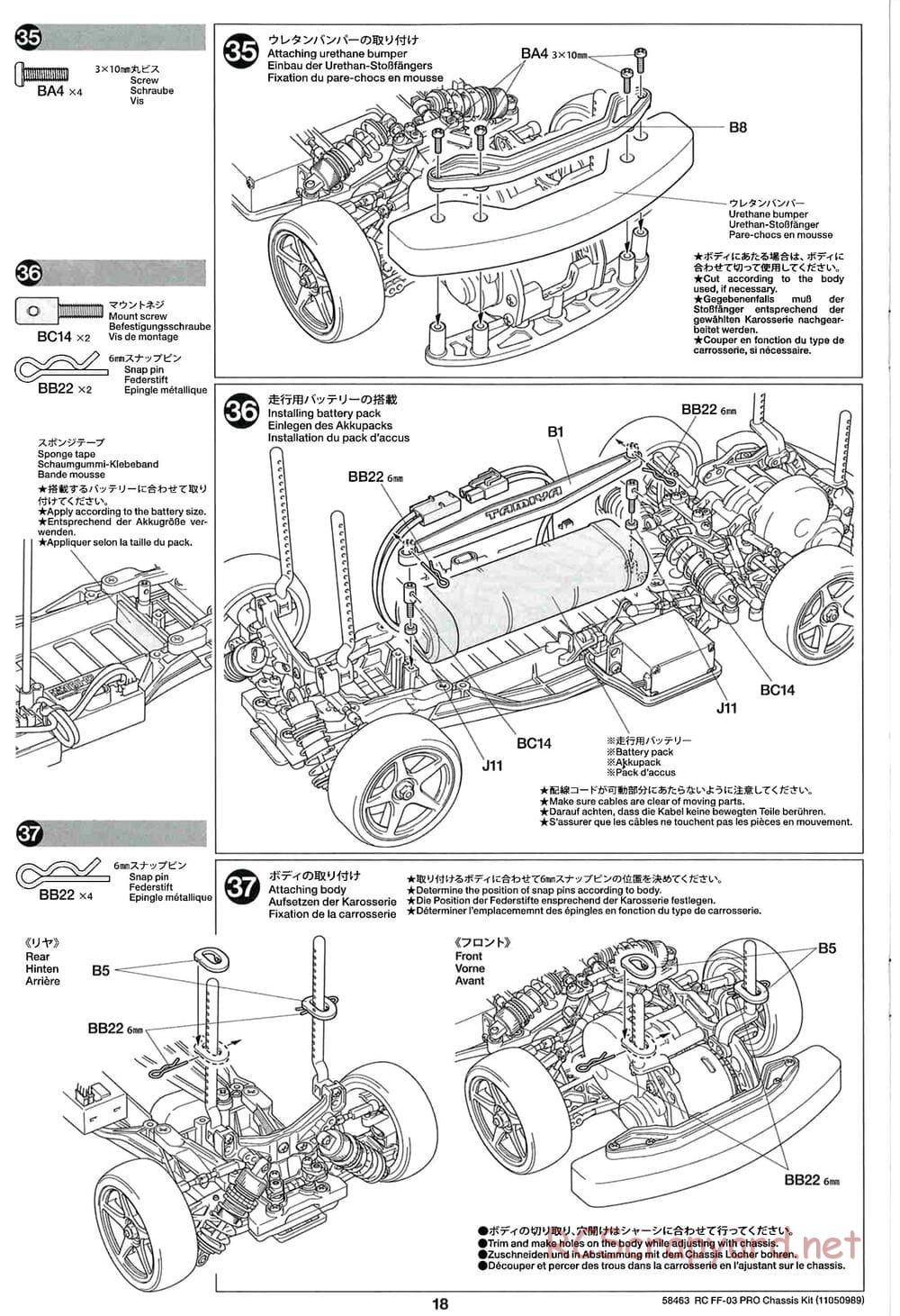 Tamiya - FF-03 Pro Chassis - Manual - Page 18