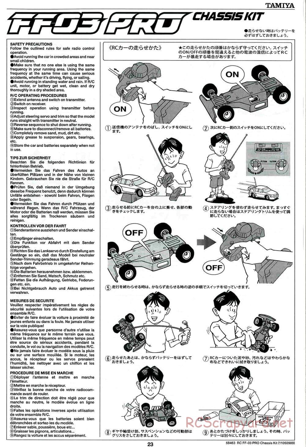 Tamiya - FF-03 Pro Chassis - Manual - Page 23