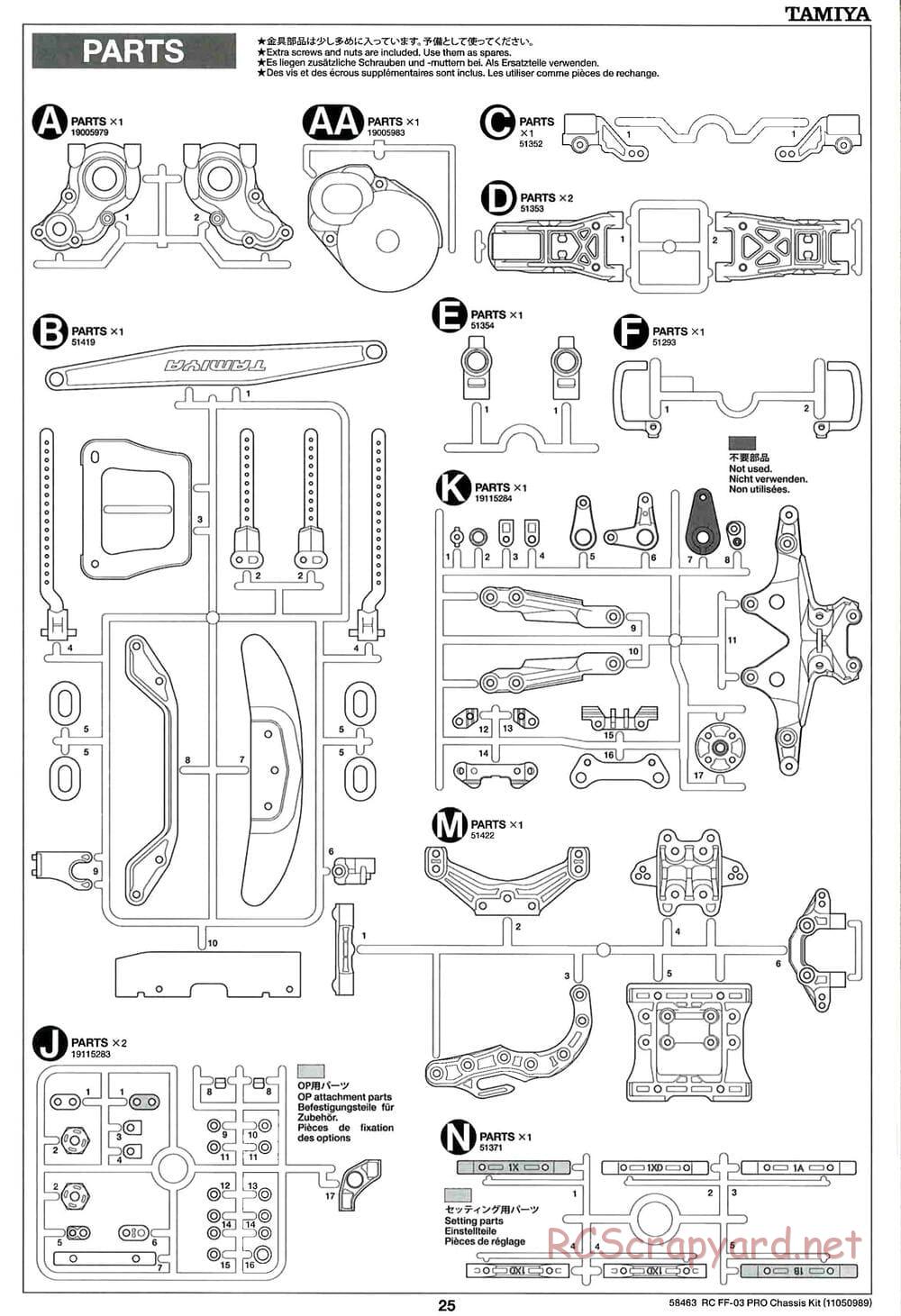 Tamiya - FF-03 Pro Chassis - Manual - Page 25
