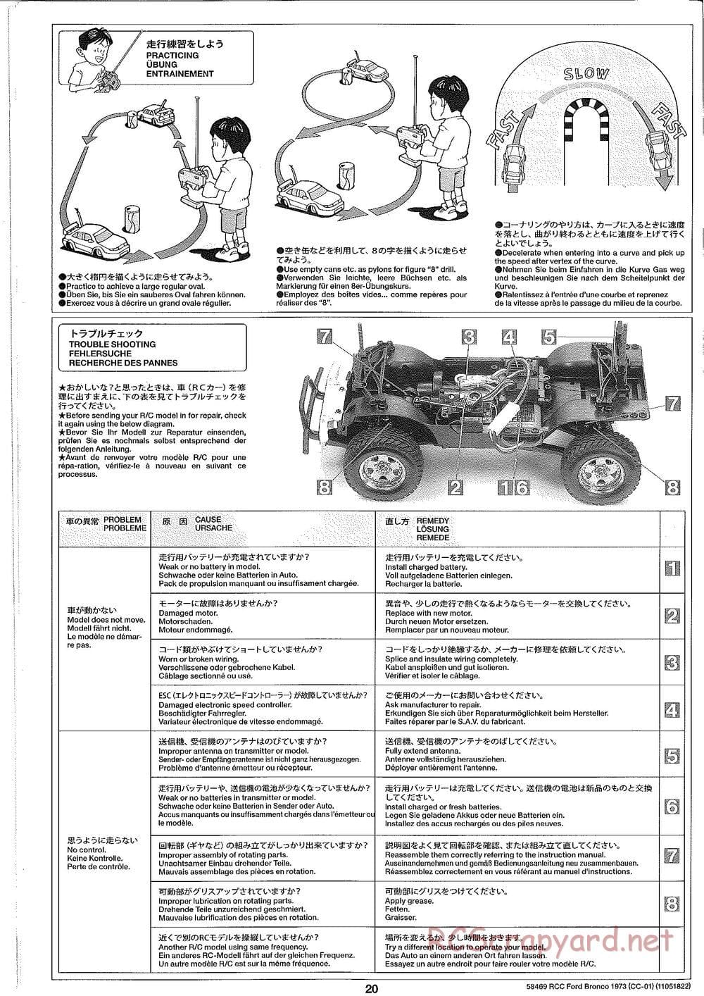 Tamiya - Ford Bronco 1973 - CC-01 Chassis - Manual - Page 20