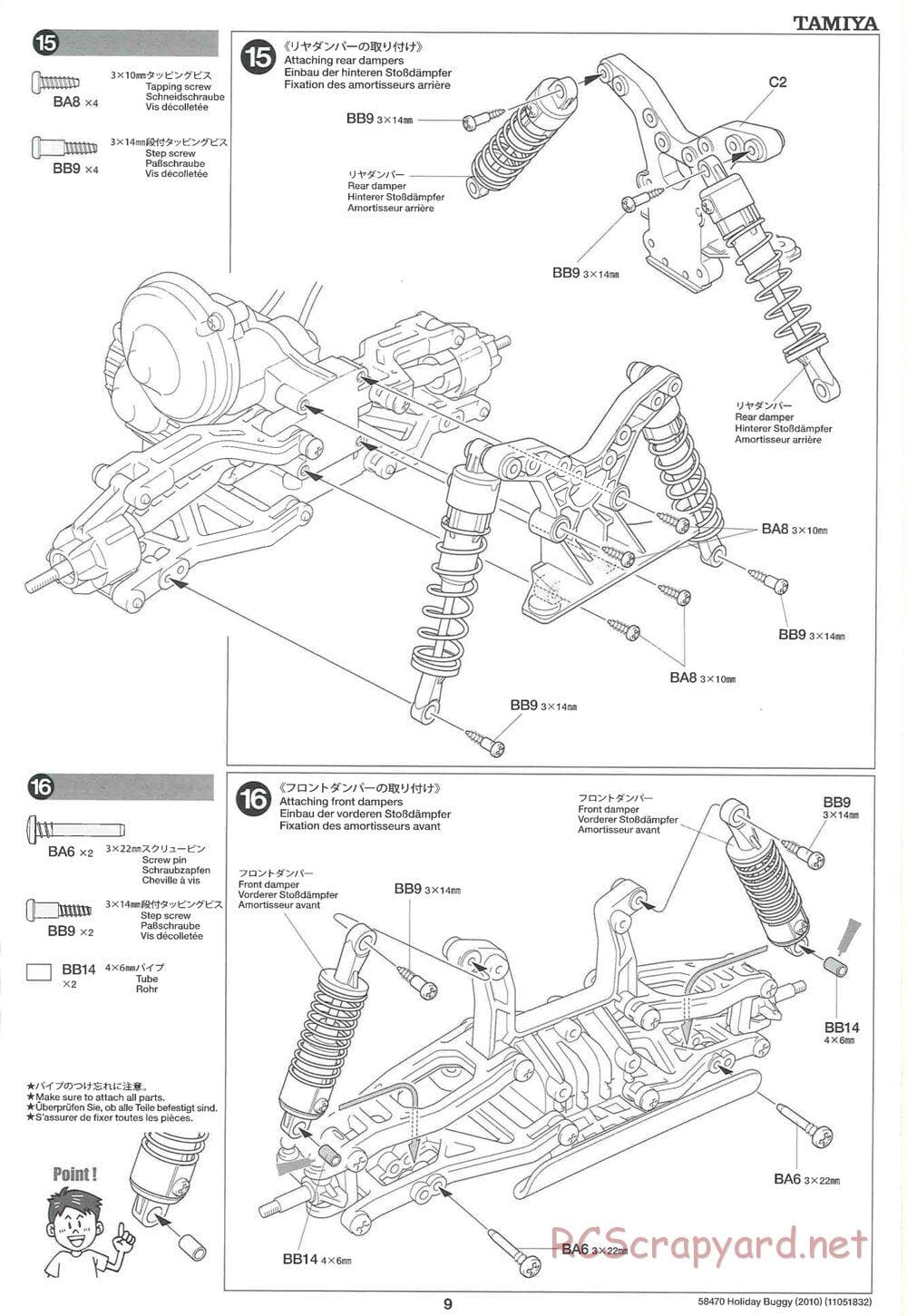 Tamiya - Holiday Buggy 2010 Chassis - Manual - Page 9