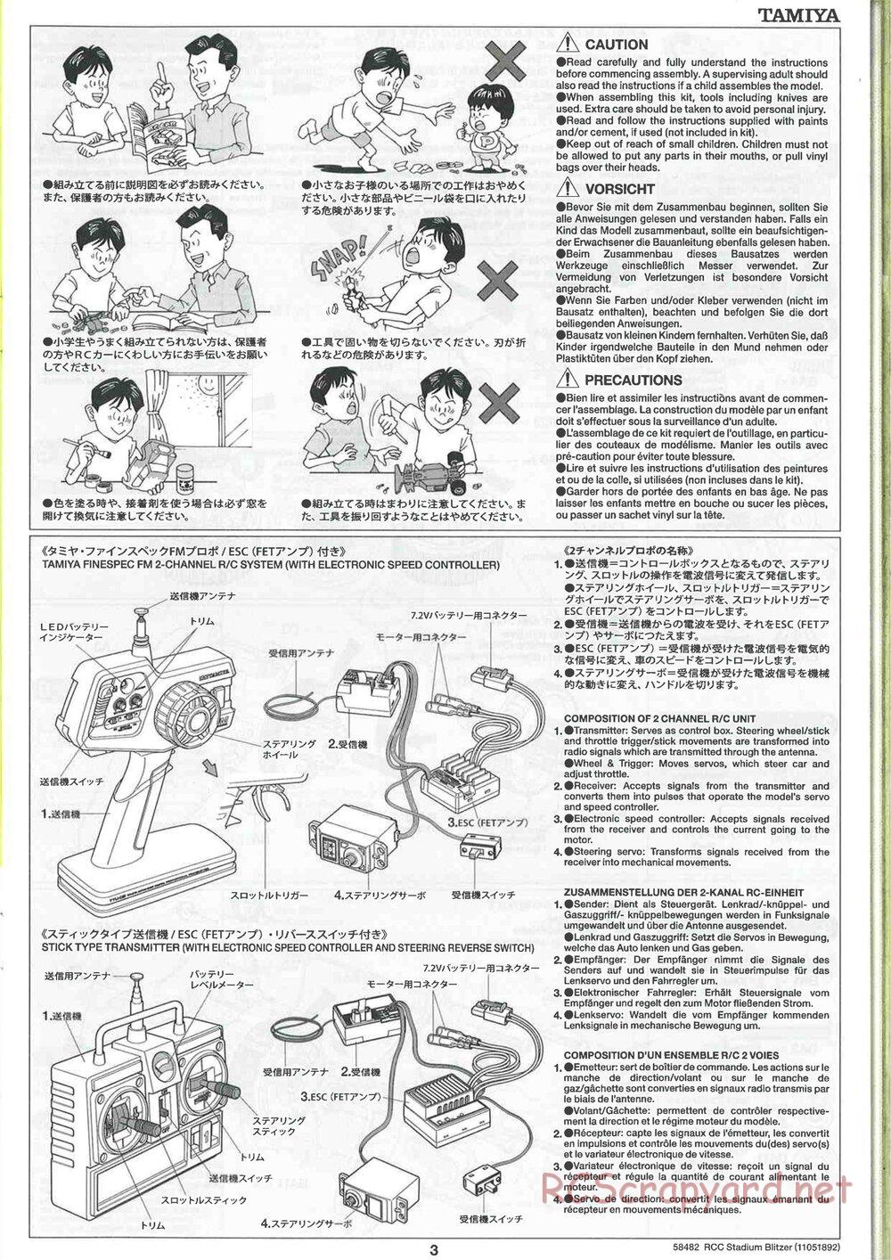 Tamiya - Stadium Blitzer 2010 - FAL Chassis - Manual - Page 3