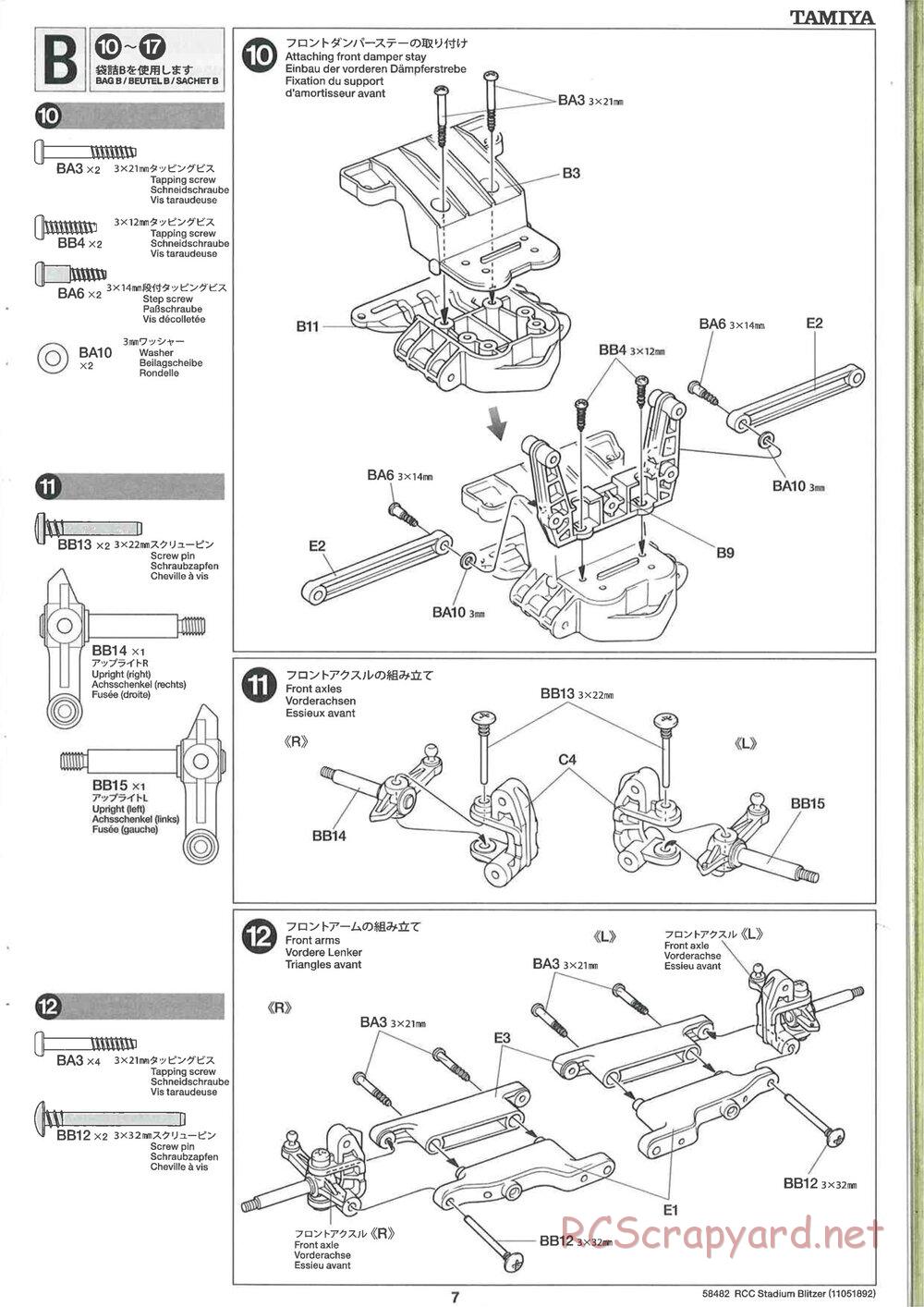 Tamiya - Stadium Blitzer 2010 - FAL Chassis - Manual - Page 7