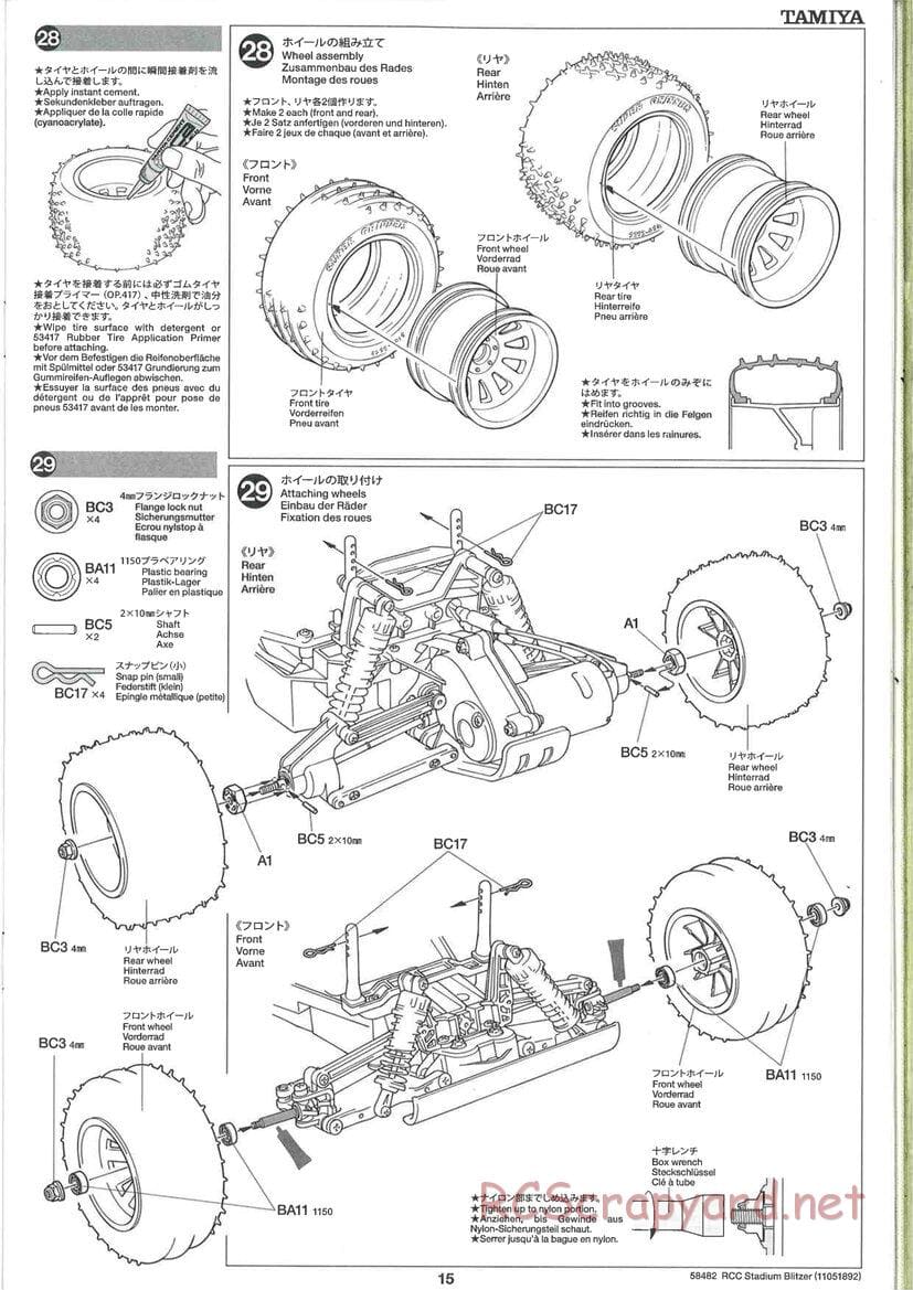 Tamiya - Stadium Blitzer 2010 - FAL Chassis - Manual - Page 15