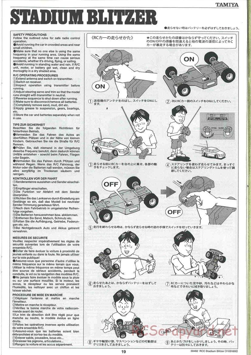 Tamiya - Stadium Blitzer 2010 - FAL Chassis - Manual - Page 19
