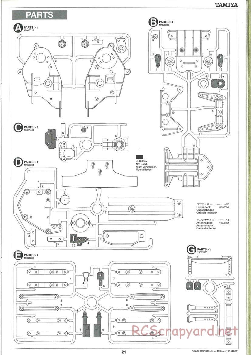 Tamiya - Stadium Blitzer 2010 - FAL Chassis - Manual - Page 21