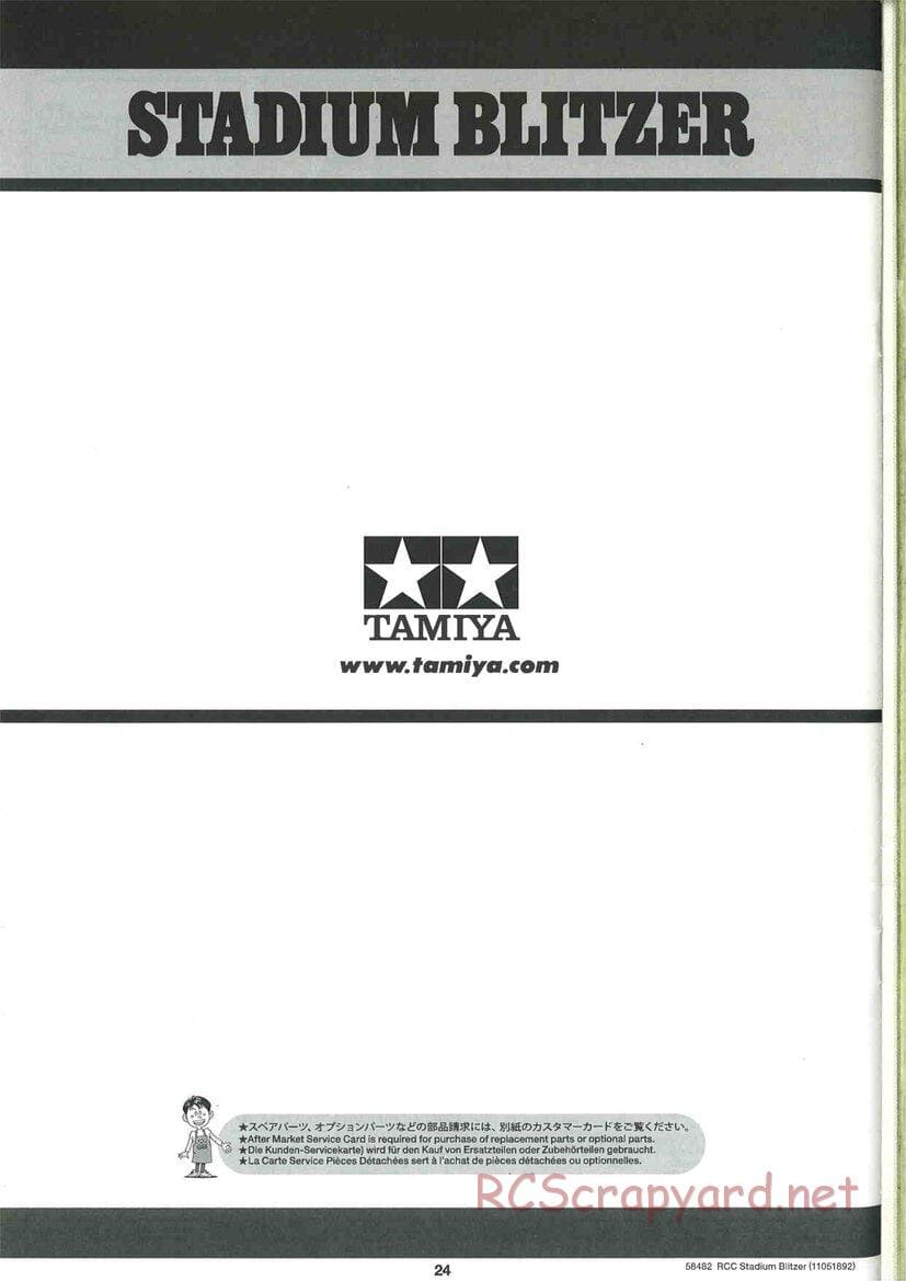 Tamiya - Stadium Blitzer 2010 - FAL Chassis - Manual - Page 24