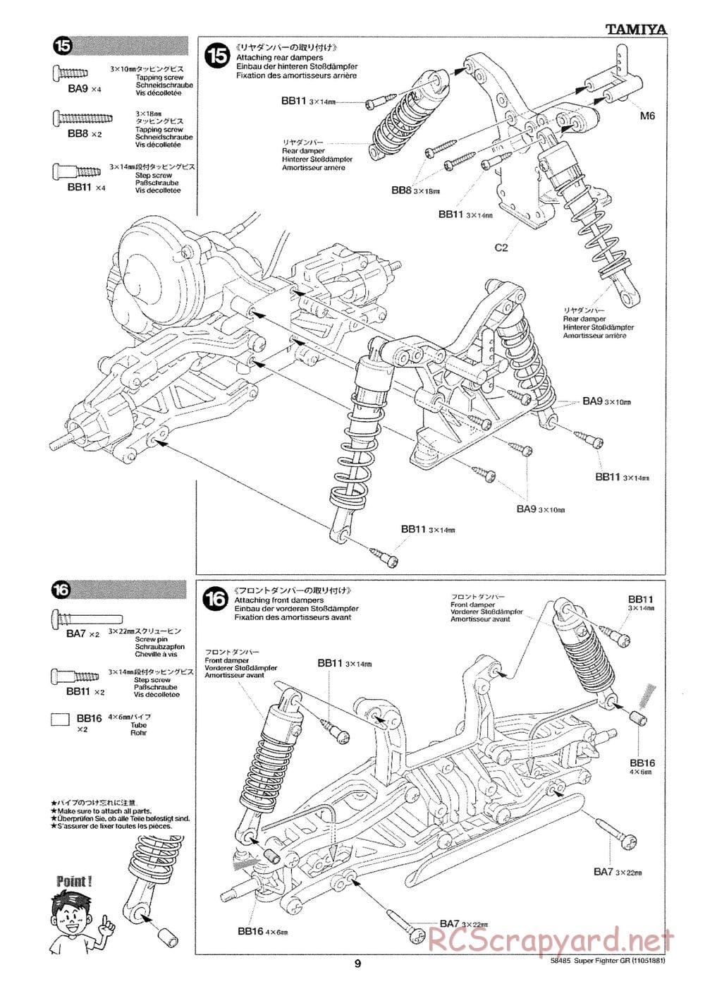 Tamiya - Super Fighter GR - DT-02 Chassis - Manual - Page 9