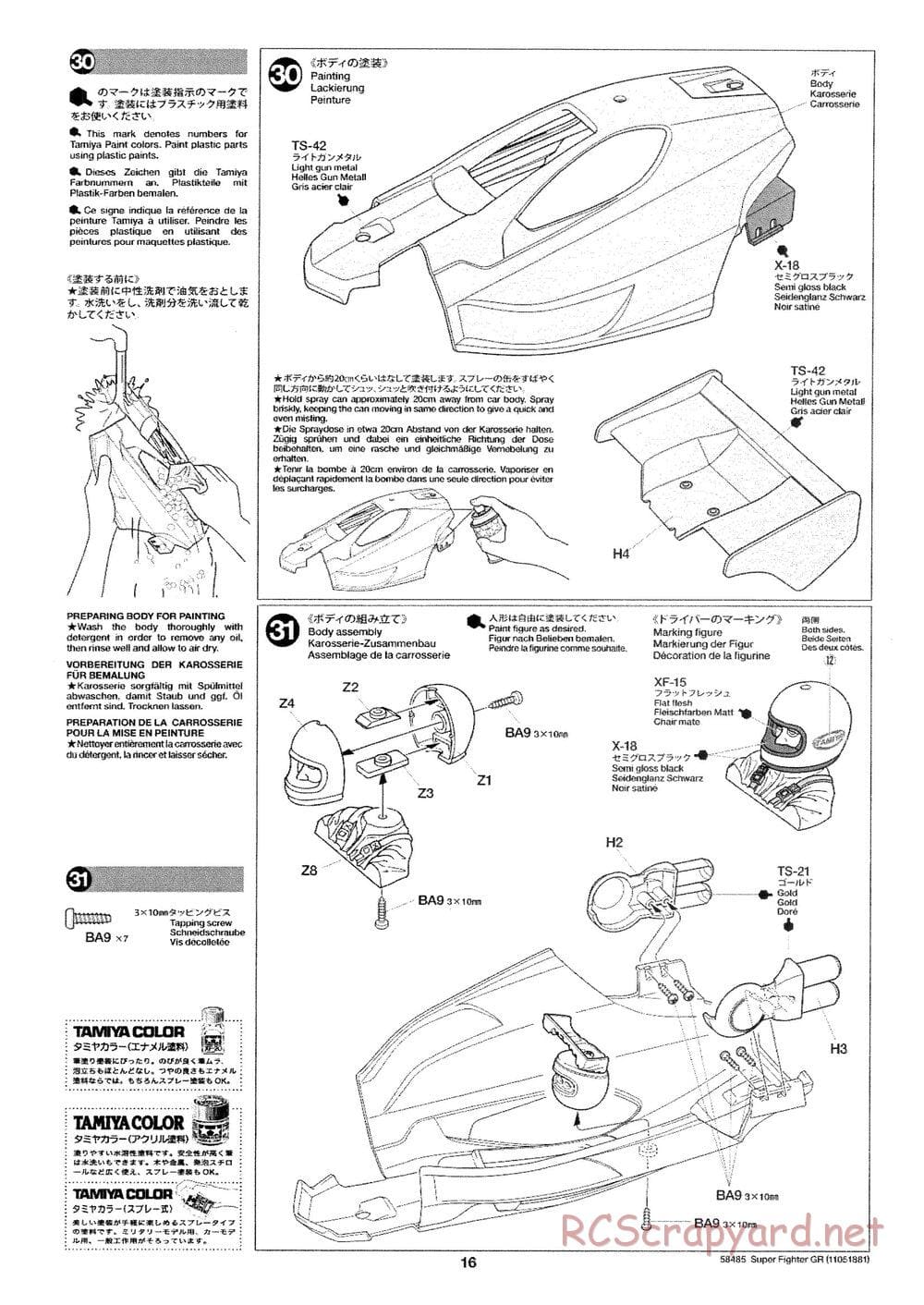 Tamiya - Super Fighter GR - DT-02 Chassis - Manual - Page 16