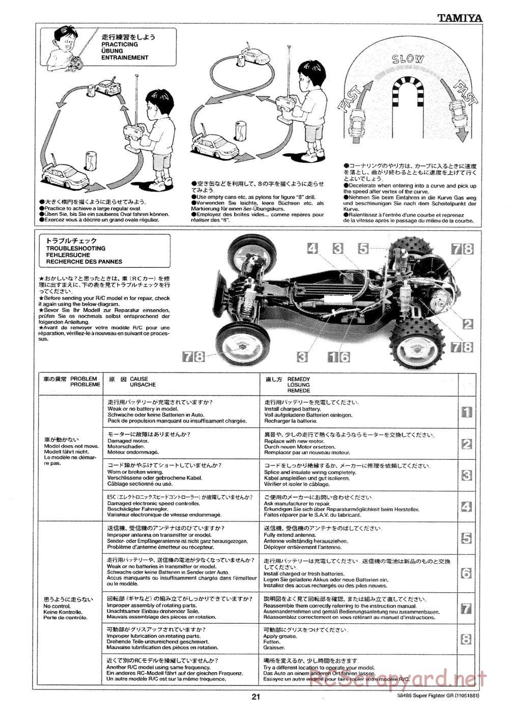 Tamiya - Super Fighter GR - DT-02 Chassis - Manual - Page 21