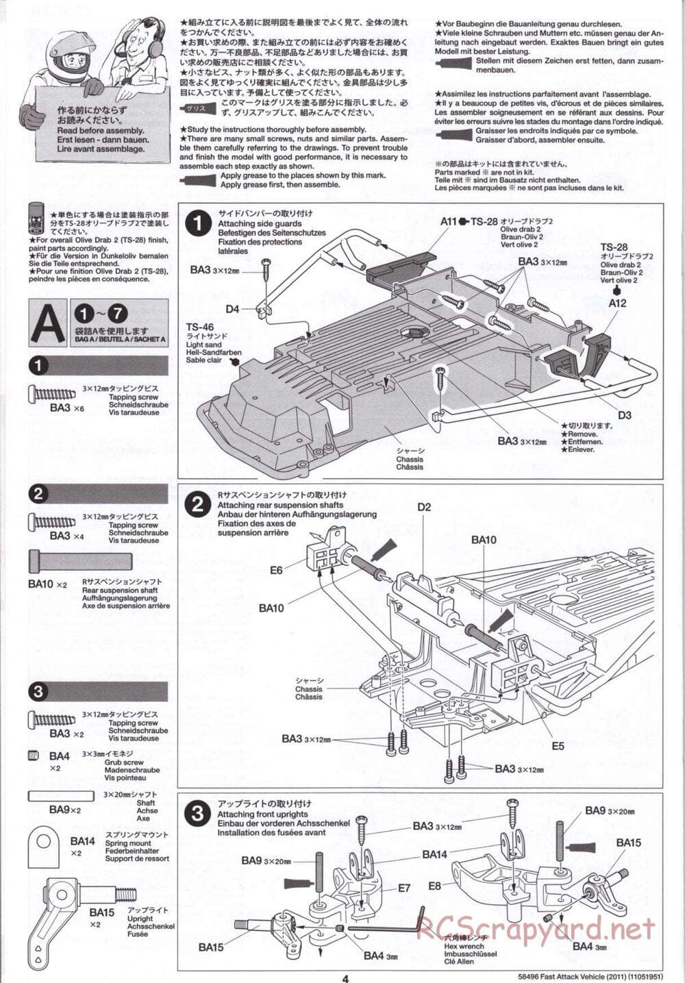Tamiya - Fast Attack Vehicle 2011 - FAV Chassis - Manual - Page 4